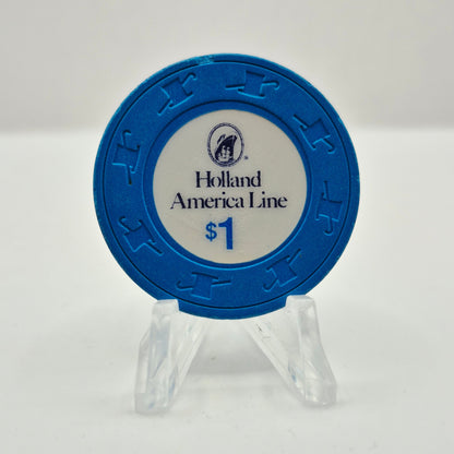 Holland America Line Cruise Ship $1 Casino Chip *Circulated