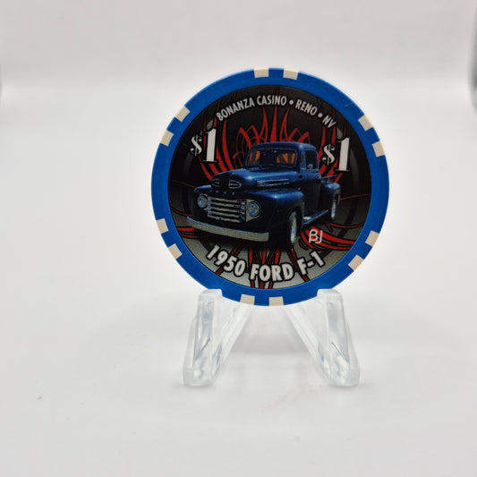 Bonanza Casino Reno Nevada 2015 '1950 Ford F-1' $1 Casino Chip D1757