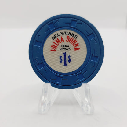 Primadonna Club Del Webb's Casino Reno Nevada 1976 $1 Casino Chip N5465