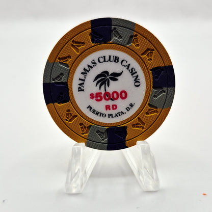 Palmas Club Casino Puerto Plata Dominican Republic $5000 Casino Chip