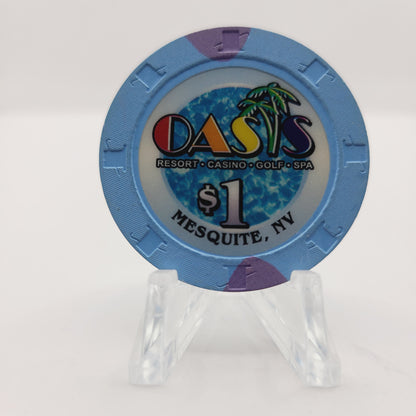 Oasis Resort Hotel Casino Mesquite Nevada 2001 $1 Chip V9248