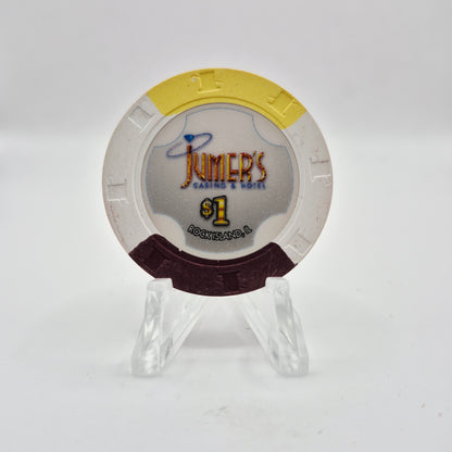 Jumer's Casino Rock Island Illinois "UNCIRCULATED" $1 Chip *Back up set