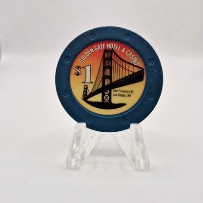 Golden Gate Casino Las Vegas Nevada 2003 $1 Casino Chip E0640.1