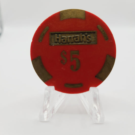 Harrah's Hotel Casino Reno/Lake Tahoe Nevada $5 Casino Chip N6466