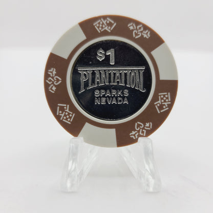 Plantation Casino Sparks Nevada 1990 $1 Casino Chip N5459