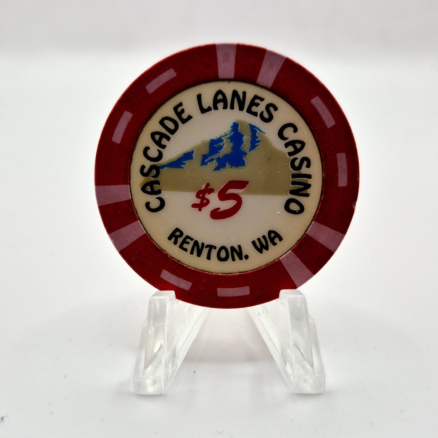 Cascade Lanes Casino Renton Washington $5 Casino Chip