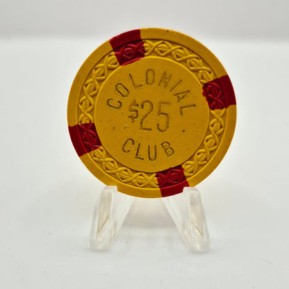 Colonial Club Chicago Illinois 'Illegal' $25 Casino Chip CG 137302