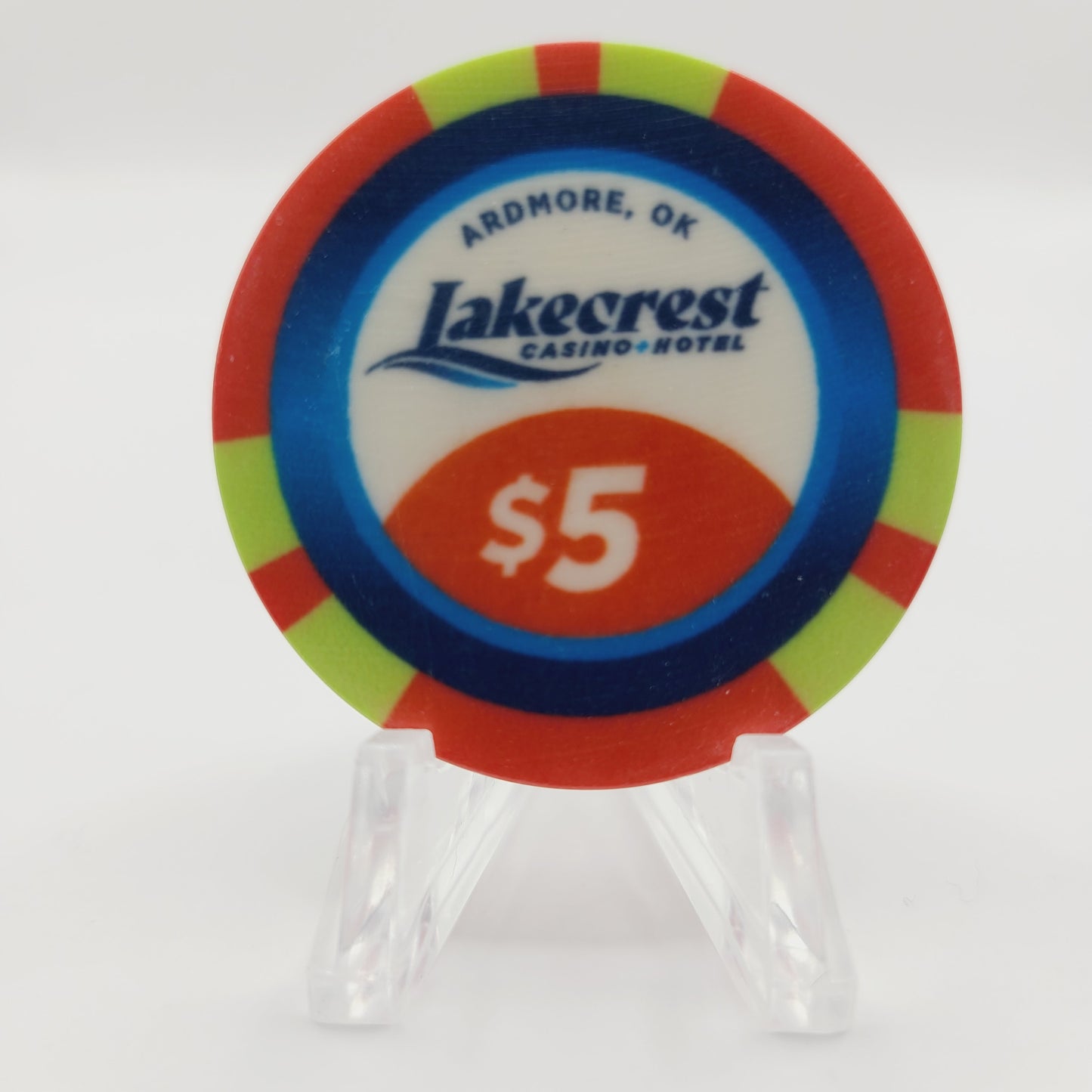 Lakecrest Hotel Casino Ardmore Oklahoma 2024 $5 Casino Chip