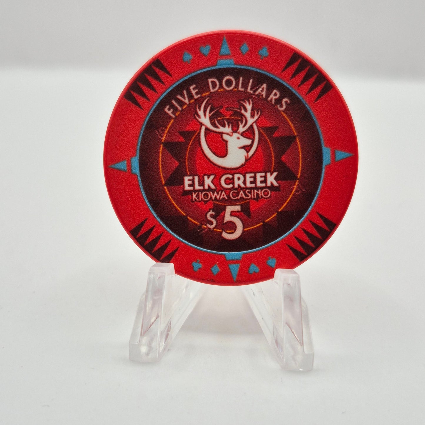 Kiowa Elk Creek Casino Hobart Oklahoma $5 Casino Chip