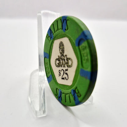 Bally's Grand Hotel Casino Atlantic City New Jersey $25 Casino Chip CG043787