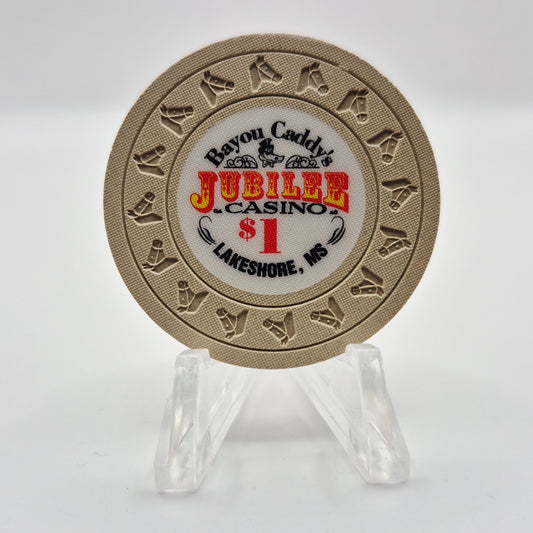 Jubilee Riverboat Casino "Bayou Caddy's" Lakeshore/Greenville Mississippi $1 Casino Chip