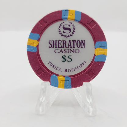 Sheraton Riverboat Hotel Casino Tunica Mississippi $5 Casino Chip