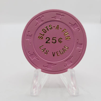 Slots-A-Fun Casino Las Vegas Nevada 1980's $.25 Casino Chip N2210