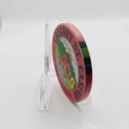 Gregory Street Casino Black Hawk Colorado 1992 $5 Casino Chip