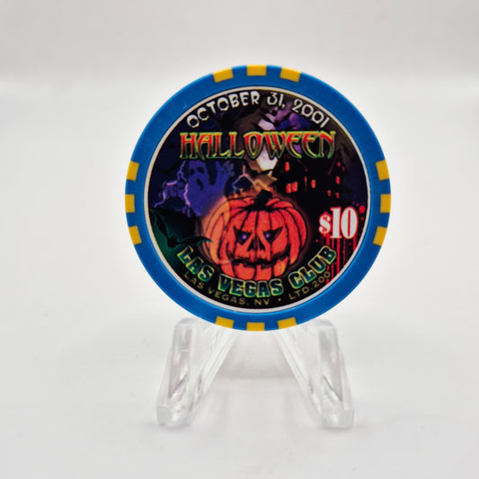 Las Vegas Club Hotel Casino Las Vegas Nevada 2001 'Halloween'  $10 Casino Chip V9142 LTD 200
