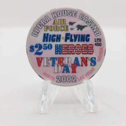 Opera House Casino Las Vegas Nevada 2002 Veterans Day $2.50 Casino Chip E1740 LMT 450