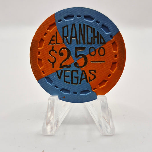 El Rancho Vegas Las Vegas Nevada 1950 $25 Casino Chip N1565