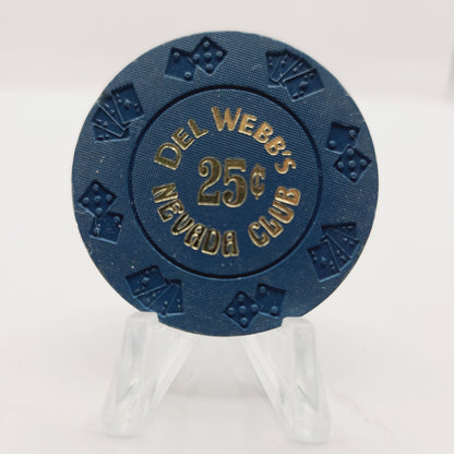 Nevada Club "Del Webb" Casino Hotel Laughlin Nevada 1978 $.25 Casino Chip N0992