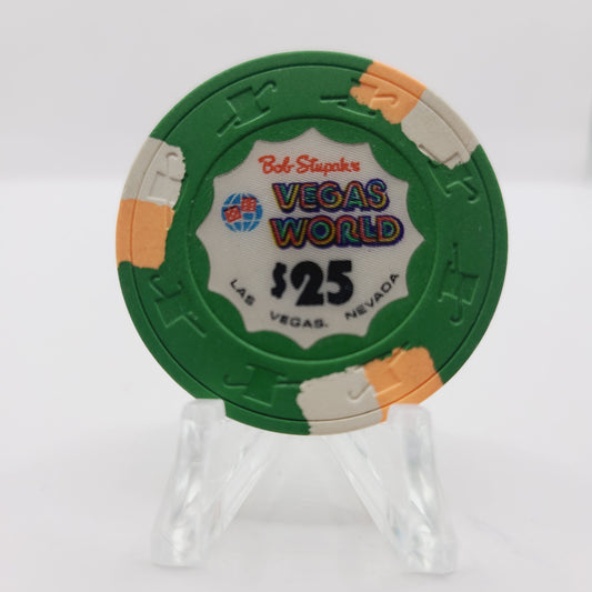 Vegas World Hotel Casino Las Vegas Nevada 1980s $25 Casino Chip N2513