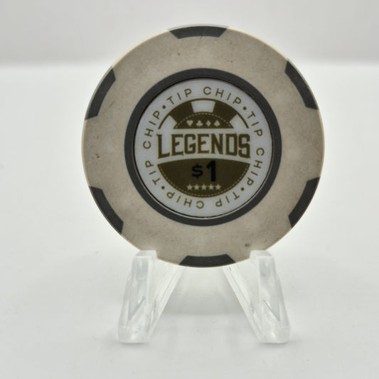 Legends Poker Room Houston Texas 2021 $1 "Tip Chip"