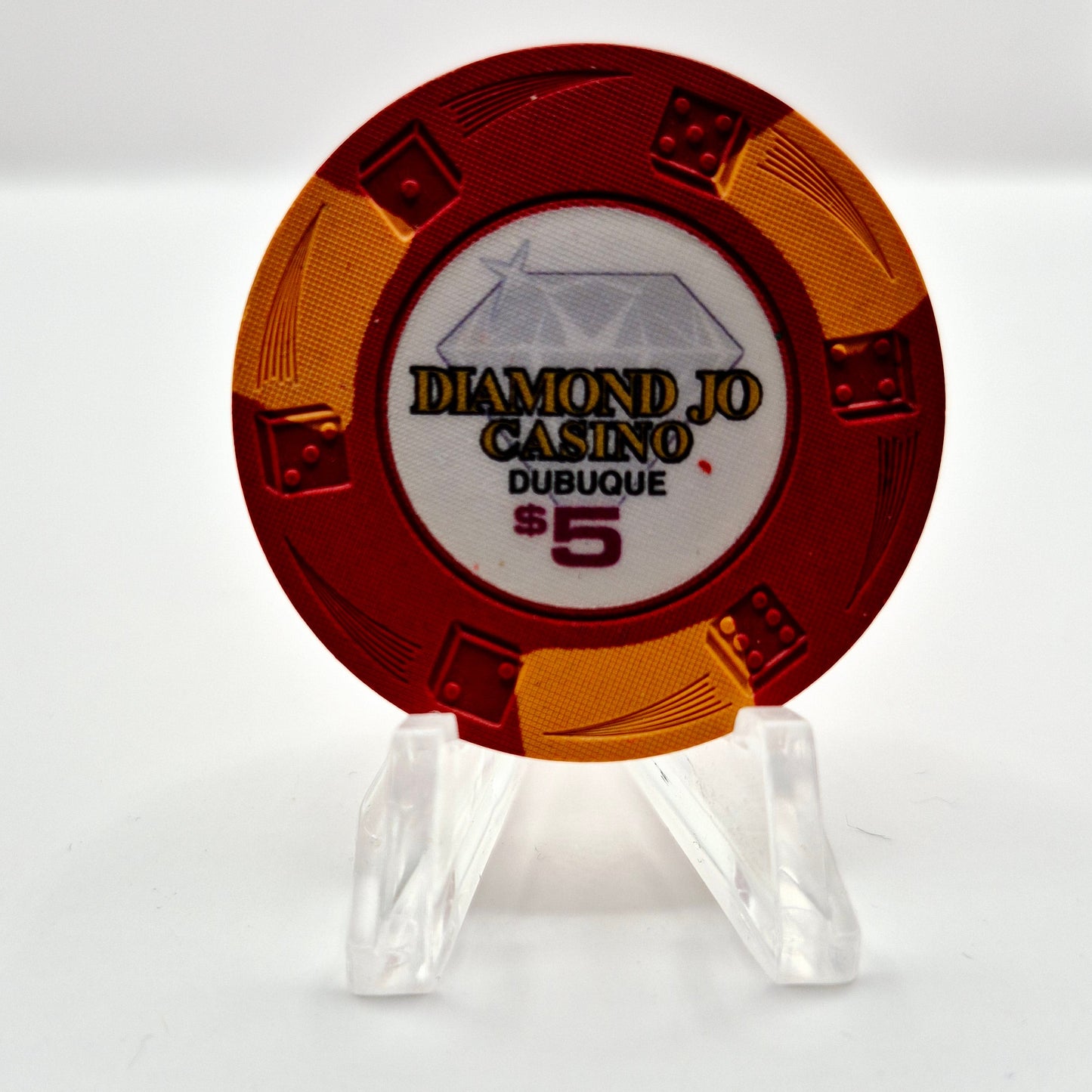 Diamond Jo Riverboat Casino Dubuque Iowa 2004 $5 Casino Chip "UNCIRCULATED"