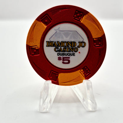 Diamond Jo Riverboat Casino Dubuque Iowa 2004 $5 Casino Chip "UNCIRCULATED"