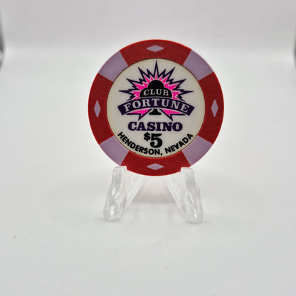 Club Fortune Casino Henderson Nevada 2003 $5 Casino Chip E0277