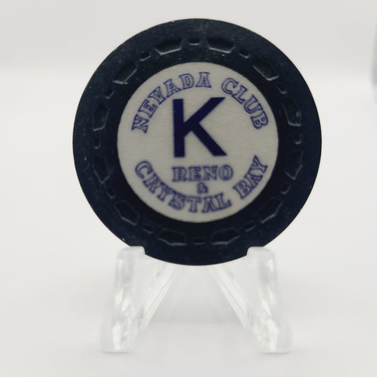 Nevada Club Casino Reno/Crystal Bay Nevada 1962 K Roulette Chip V9211.bk