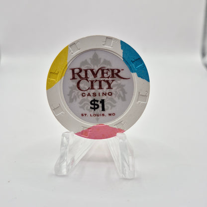 River City Hotel Casino St. Louis Missouri $1 Casino Chip