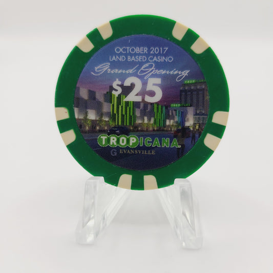 Tropicana Hotel Casino Evansville Indiana "Grand Opening" $25 Casino Chip