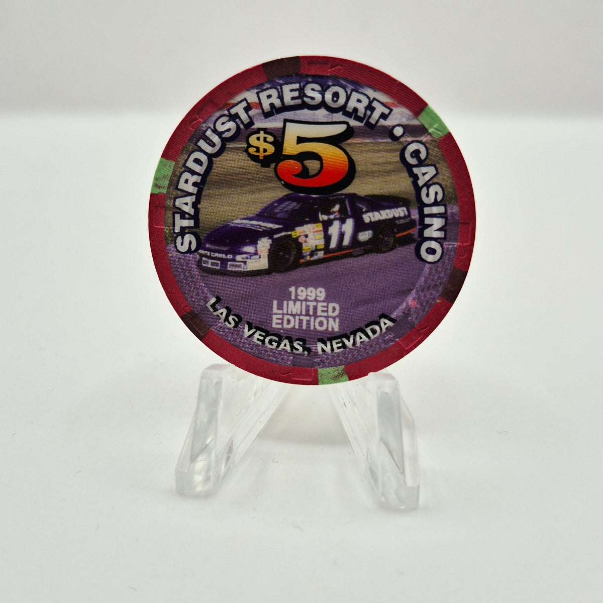 Stardust Hotel Casino Las Vegas Nevada 1999 'Richard Petty' $5 Casino Chip V3455