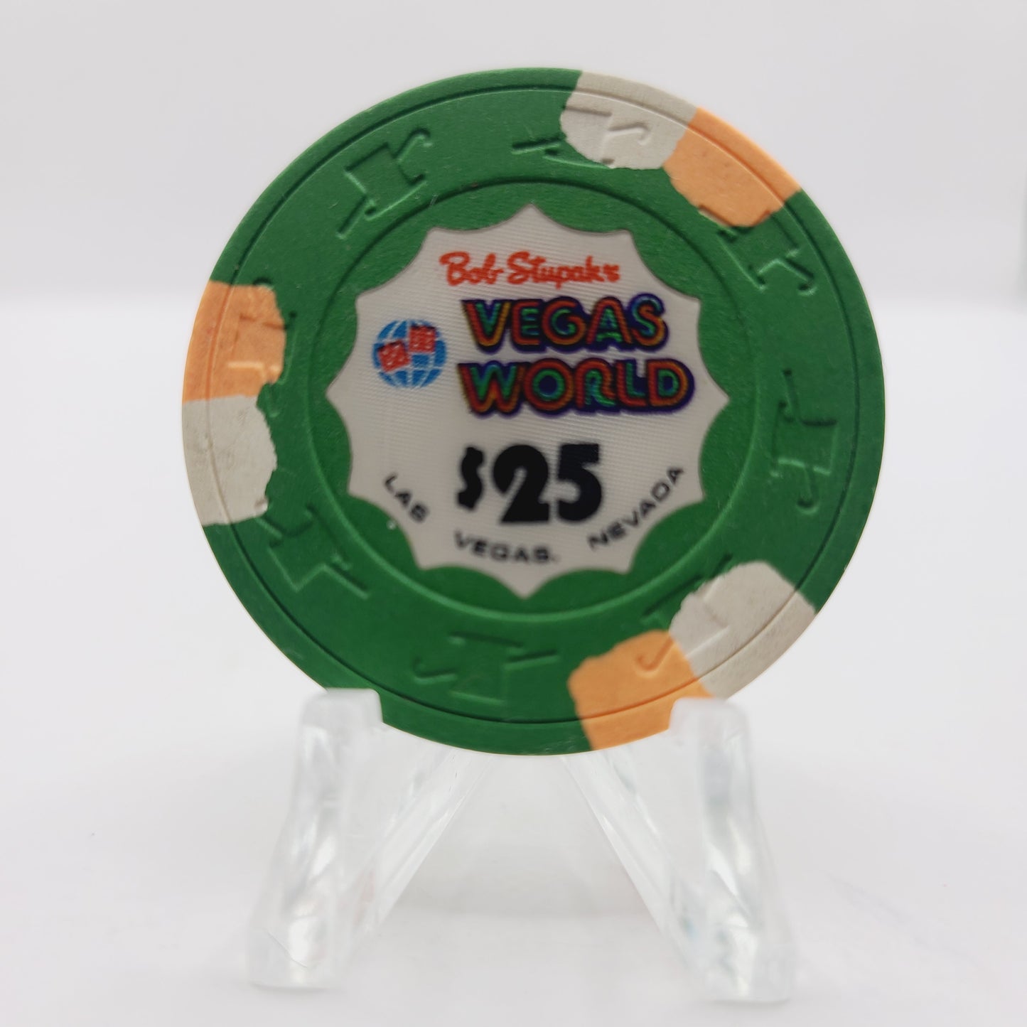 Vegas World Hotel Casino Las Vegas Nevada 1980s $25 Casino Chip N2513