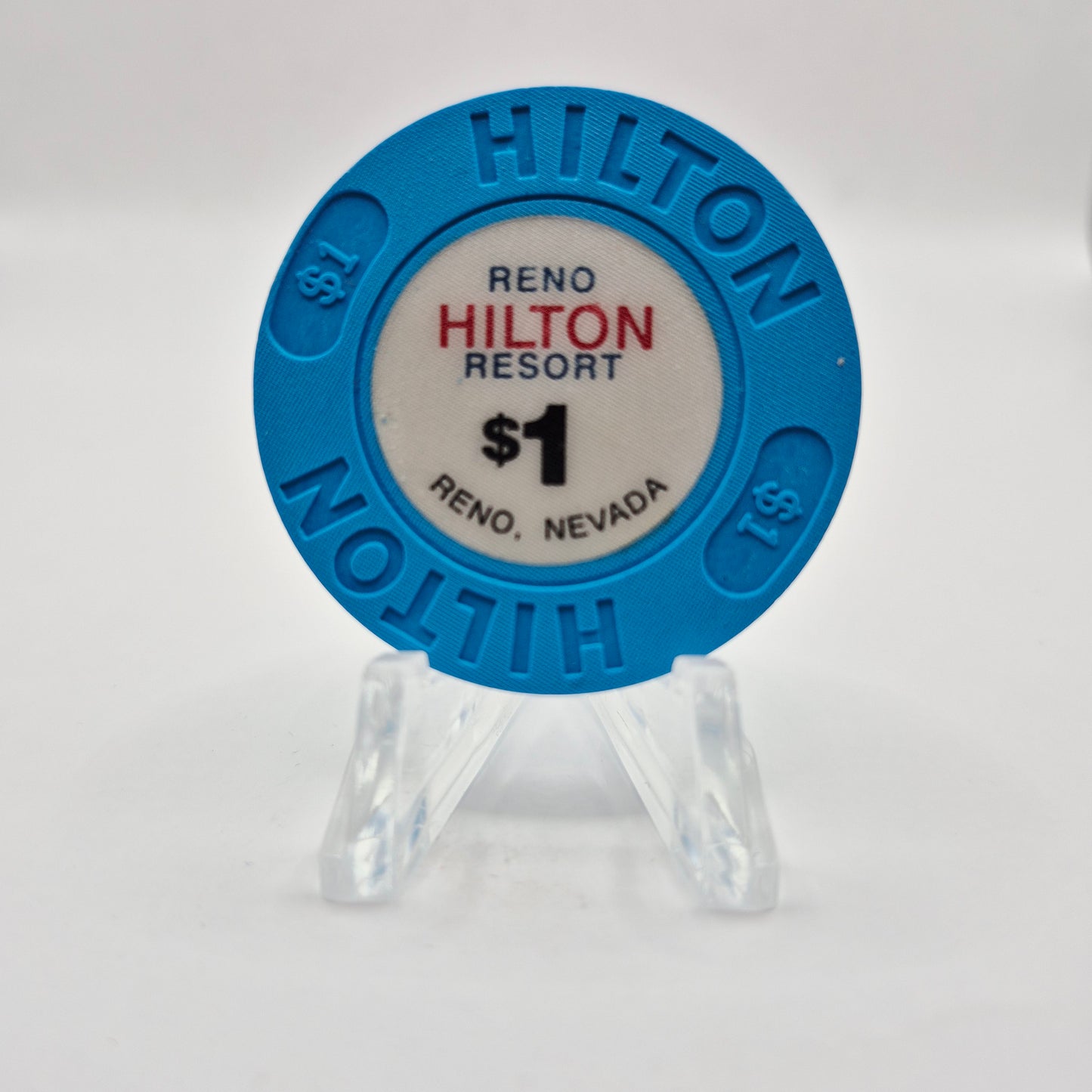 Hilton Resort Casino Reno Nevada 1999 $1 Casino Chip V4554 *Circulated