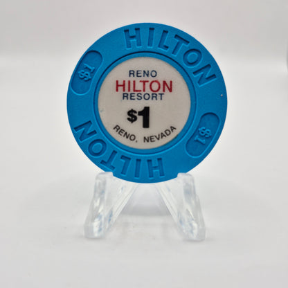 Hilton Resort Casino Reno Nevada 1999 $1 Casino Chip V4554 *Circulated