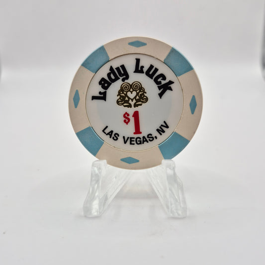 Lady Luck Hotel Casino Las Vegas Nevada 2001 $1 Casino Chip V9124