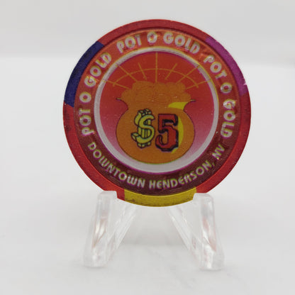 Pot "O" Gold Casino & Bingo Henderson Nevada 1996 $5 Casino Chip N8972
