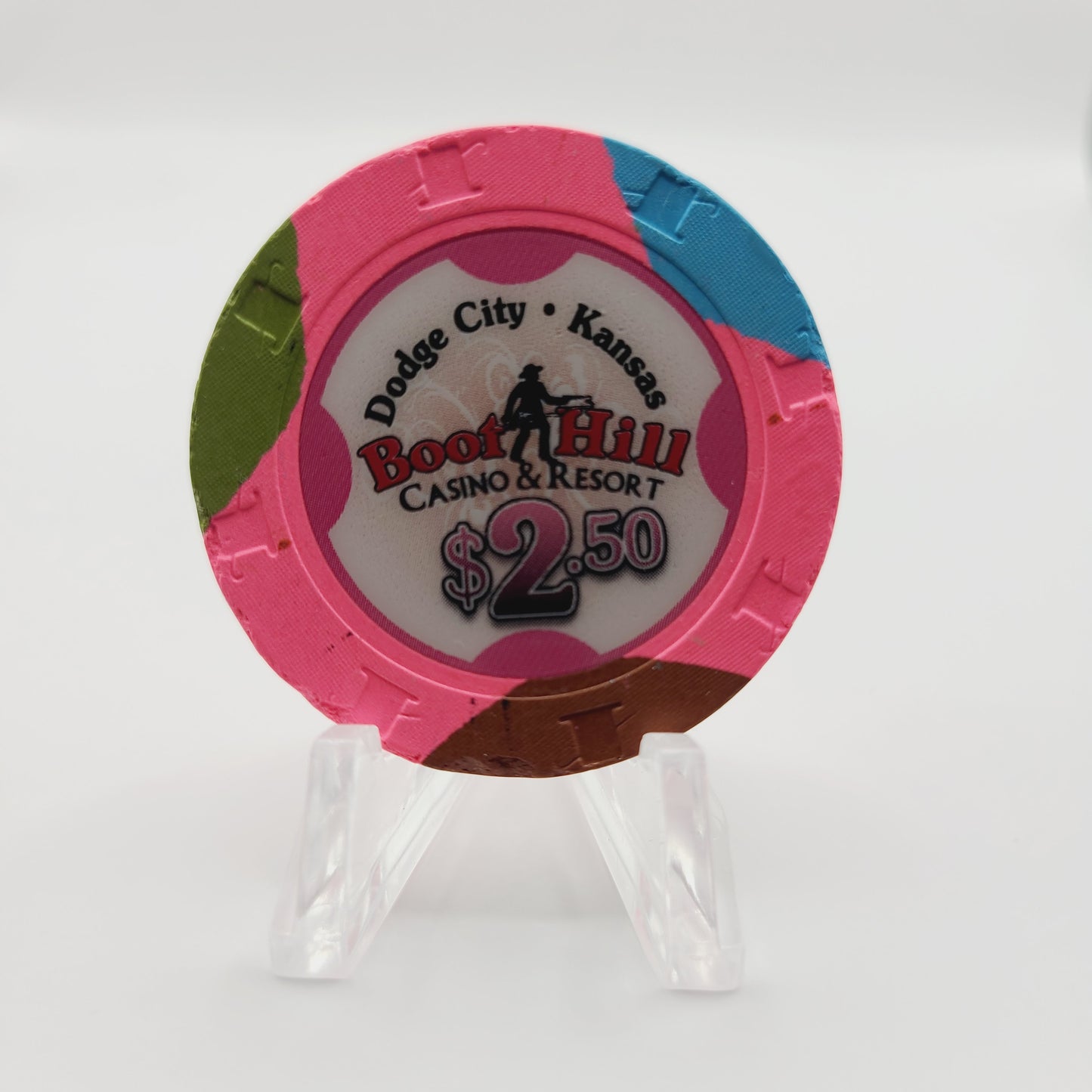 Boot Hill Casino Dodge City Kansas $2.50 Casino Chip *Circulated
