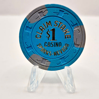 Claim Stake Casino Sparks Nevada 1979 $1 Casino Chip N7486