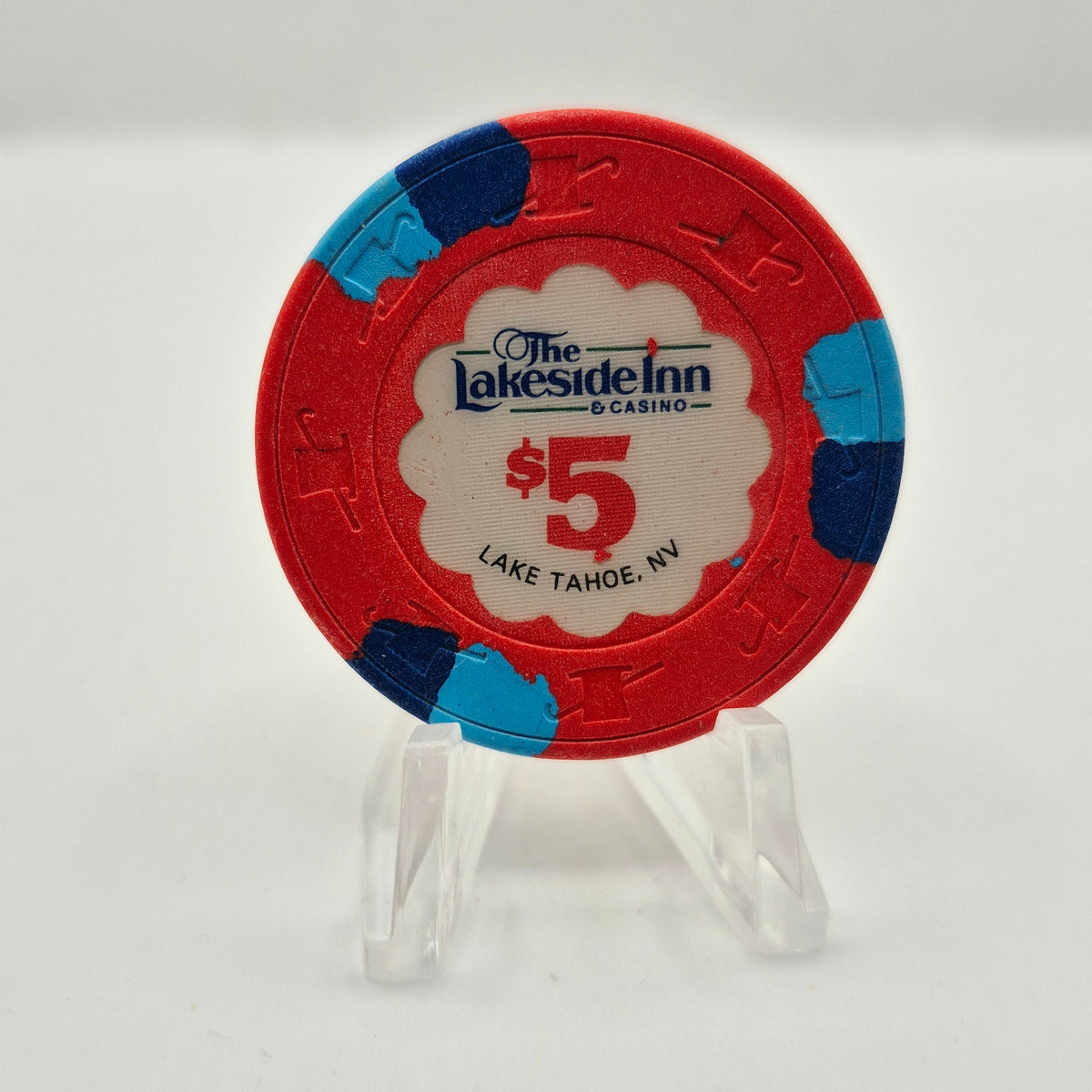 Lakeside Inn Lake Tahoe Nevada 1989 $5 Casino Chip N5212 *Circulated