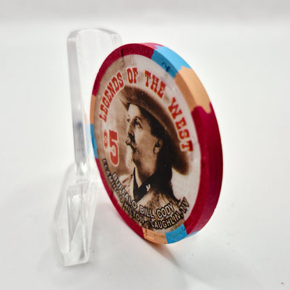 Flamingo Hilton Laughlin Nevada 1996 'Legends of the West - Buffalo Bill Cody' Series 8 LE $5 Casino Chip N8284