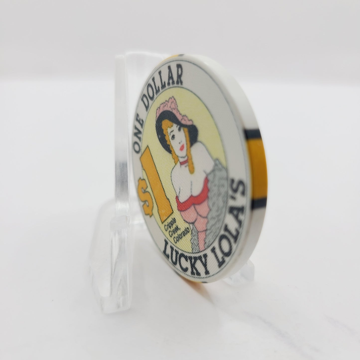 Lucky Lola's Cripple Creek Colorado 1992 $1 Casino Chip