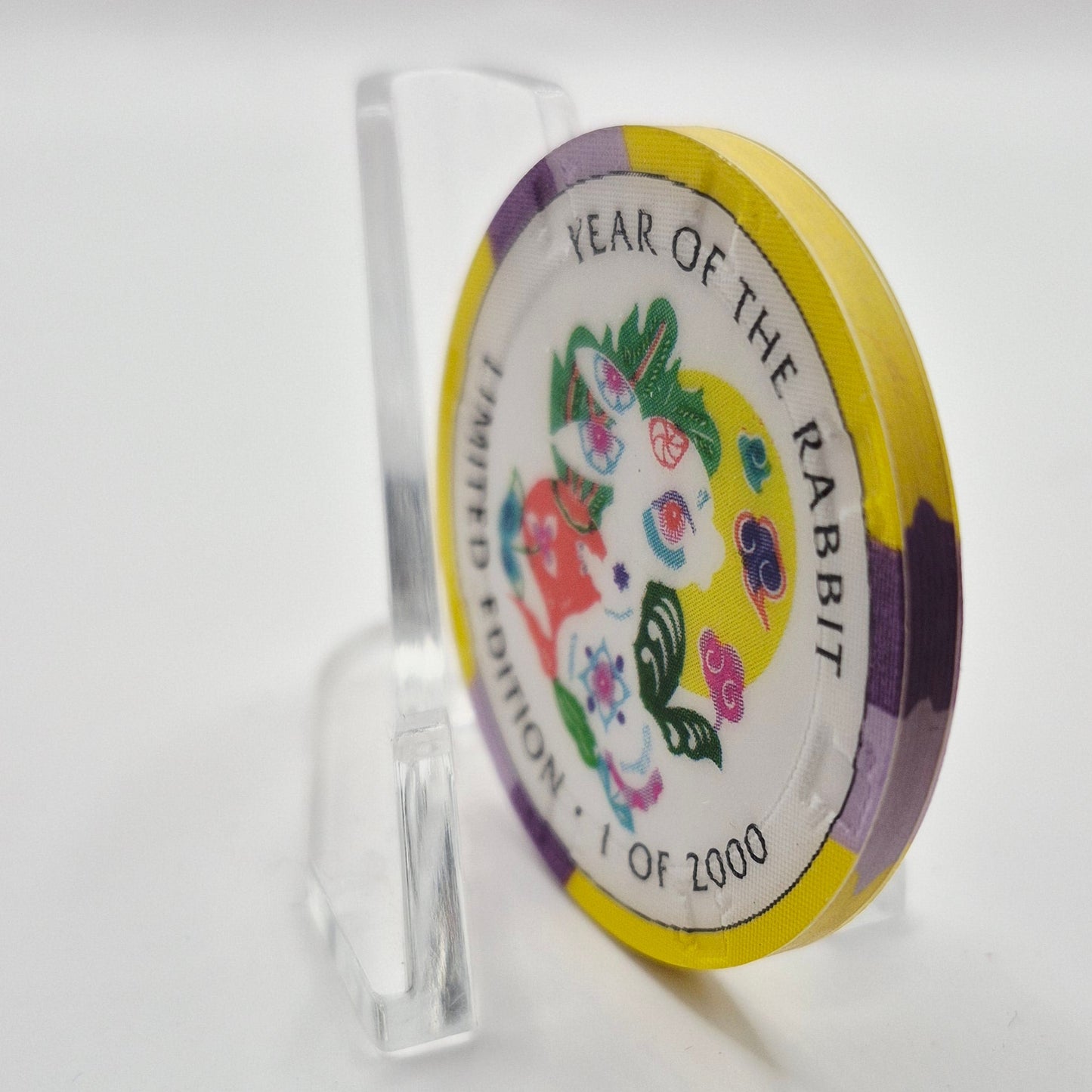 Crystal Park Casino Crystal City California 1996 Grand Opening 'Year of the Rabbit' $5 Casino Chip