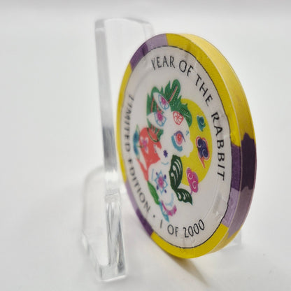Crystal Park Casino Crystal City California 1996 Grand Opening 'Year of the Rabbit' $5 Casino Chip