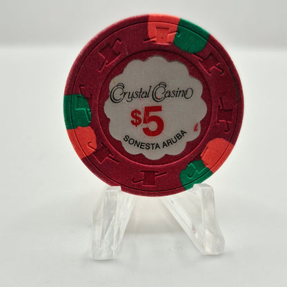 Crystal Casino "Sonesta Renaissance" Resort & Casino Oranjestad Aruba $1 Chip *Circulated