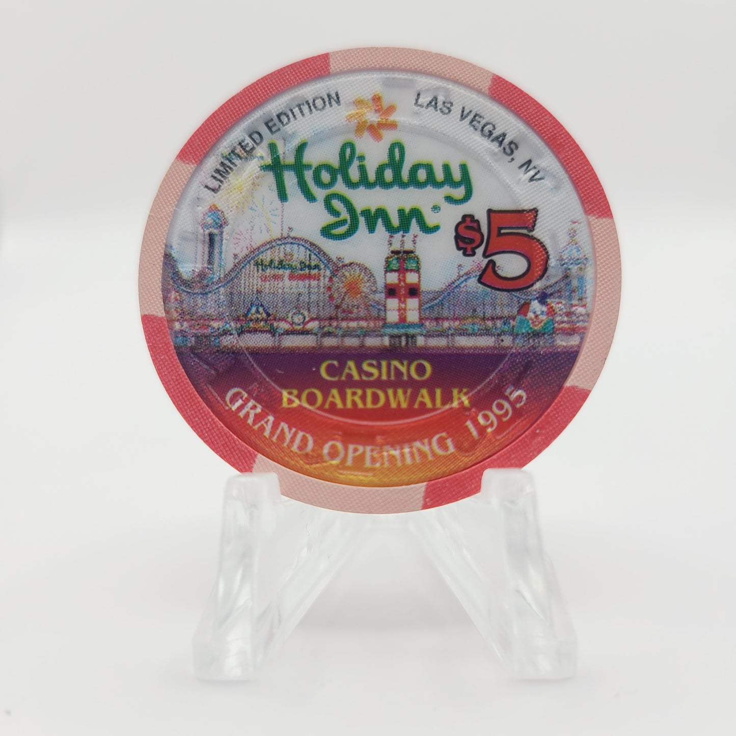 Holiday Inn Casino Boardwalk Las Vegas Nevada 1995 $5 Casino Chip N2372