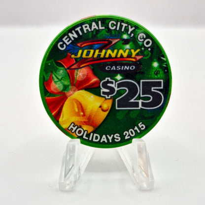 Johnny Z's Casino Central City Colorado 'Christmas 2015' $25 Casino Chip