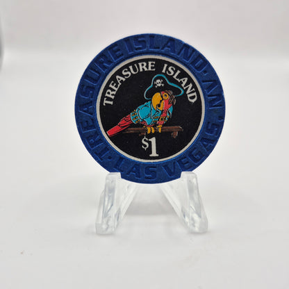 Treasure Island Resort Casino Las Vegas Nevada 1993 $1 Casino Chip N7861