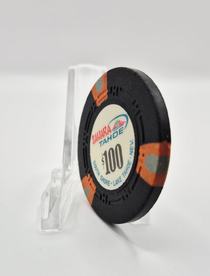 Sahara Tahoe Casino Lake Tahoe Nevada 1965 $100 Chip N5512