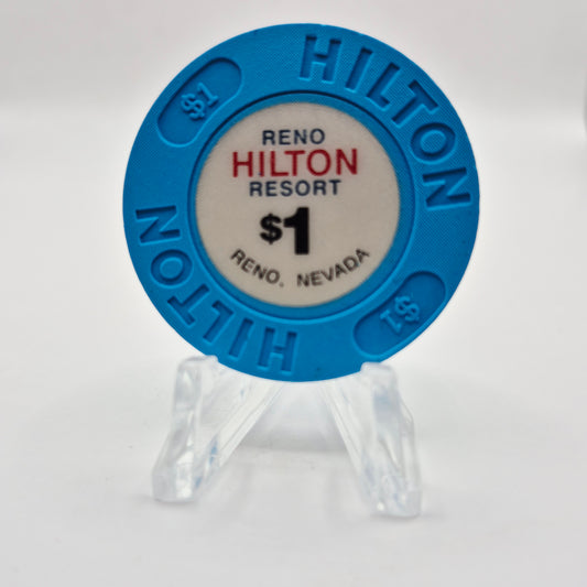 Hilton Resort Casino Reno Nevada 1999 $1 Casino Chip V4554 *Circulated