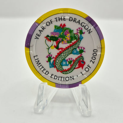 Crystal Park Casino Crystal City California 1996 Grand Opening 'Year of the Dragon' $5 Casino Chip